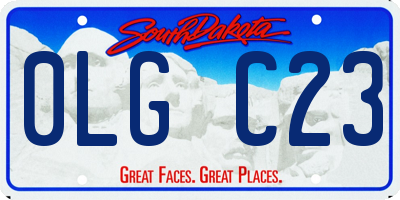 SD license plate 0LGC23