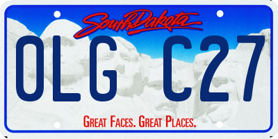 SD license plate 0LGC27