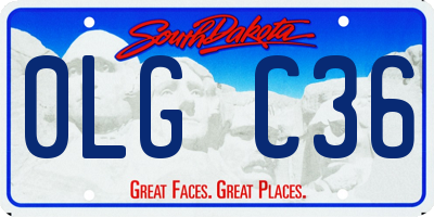 SD license plate 0LGC36