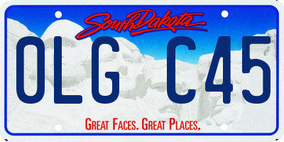 SD license plate 0LGC45