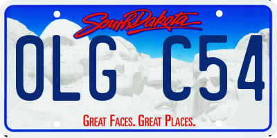 SD license plate 0LGC54