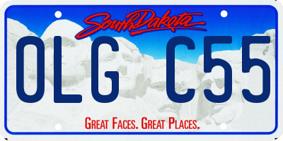 SD license plate 0LGC55