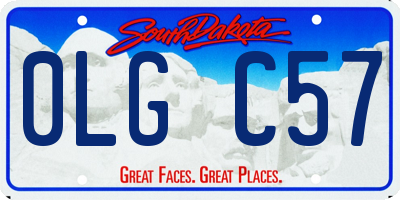 SD license plate 0LGC57