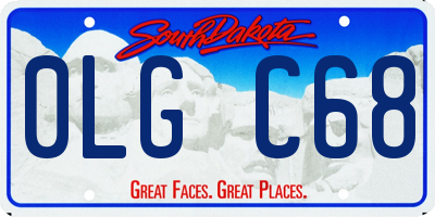 SD license plate 0LGC68