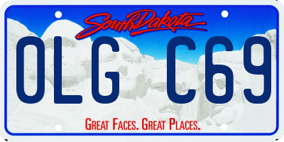 SD license plate 0LGC69