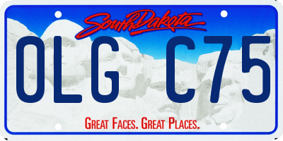 SD license plate 0LGC75