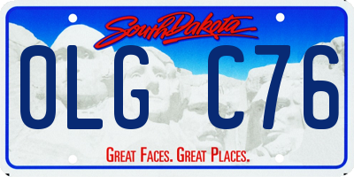 SD license plate 0LGC76