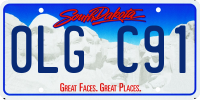 SD license plate 0LGC91