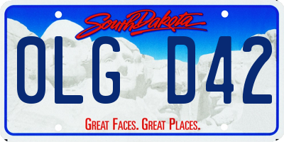SD license plate 0LGD42