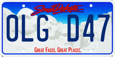 SD license plate 0LGD47