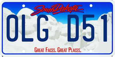 SD license plate 0LGD51