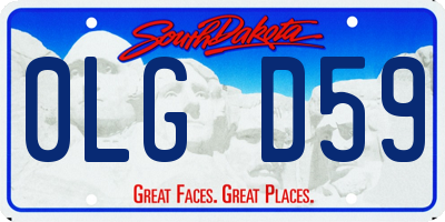 SD license plate 0LGD59