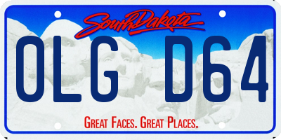 SD license plate 0LGD64
