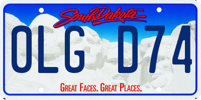 SD license plate 0LGD74