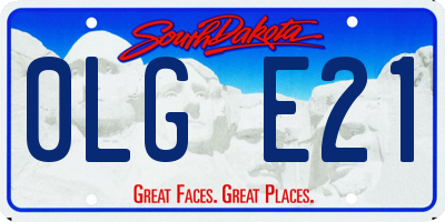 SD license plate 0LGE21
