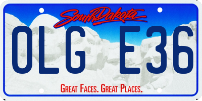 SD license plate 0LGE36