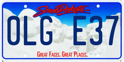 SD license plate 0LGE37
