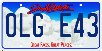 SD license plate 0LGE43