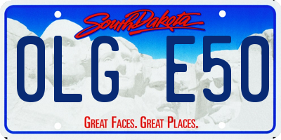 SD license plate 0LGE50
