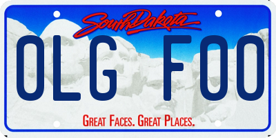 SD license plate 0LGF00