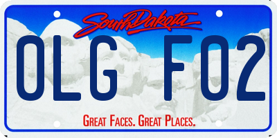SD license plate 0LGF02