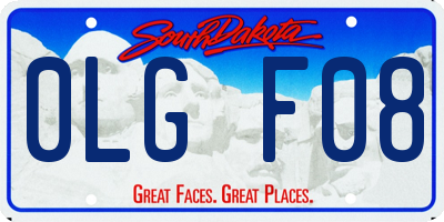 SD license plate 0LGF08