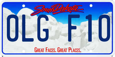 SD license plate 0LGF10