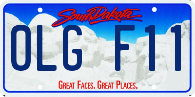 SD license plate 0LGF11