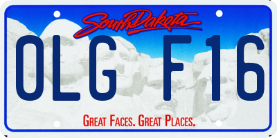 SD license plate 0LGF16