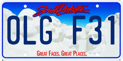 SD license plate 0LGF31
