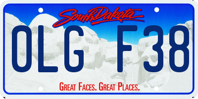 SD license plate 0LGF38