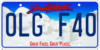 SD license plate 0LGF40