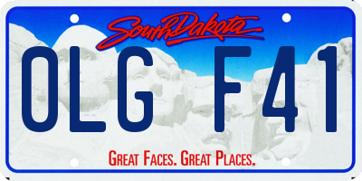 SD license plate 0LGF41
