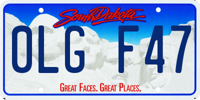 SD license plate 0LGF47