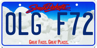 SD license plate 0LGF72