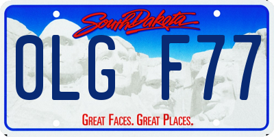 SD license plate 0LGF77
