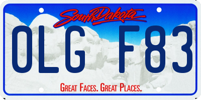 SD license plate 0LGF83