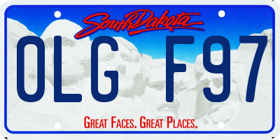 SD license plate 0LGF97