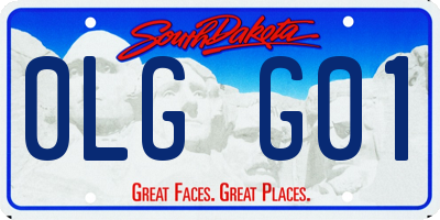 SD license plate 0LGG01