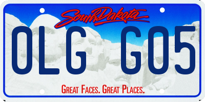 SD license plate 0LGG05
