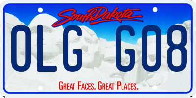 SD license plate 0LGG08