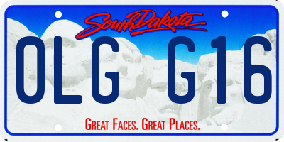 SD license plate 0LGG16