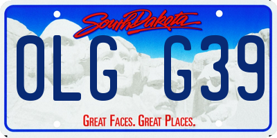 SD license plate 0LGG39