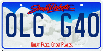SD license plate 0LGG40