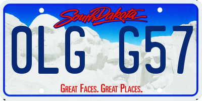 SD license plate 0LGG57