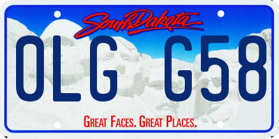 SD license plate 0LGG58
