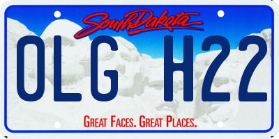 SD license plate 0LGH22