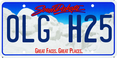 SD license plate 0LGH25