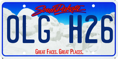 SD license plate 0LGH26