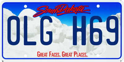 SD license plate 0LGH69